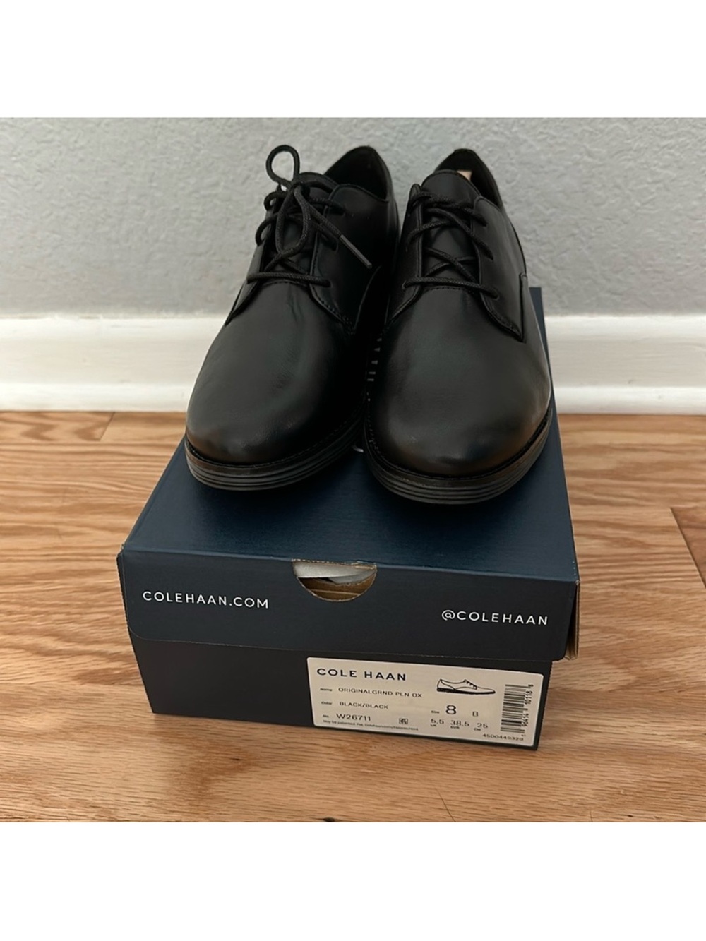 Cole Haan Black Leather Women’s Oxford Shoes